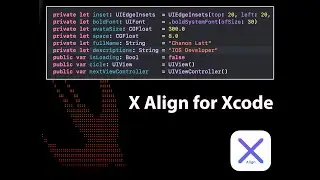 Pretty Format your swift Code using X Align in XCode