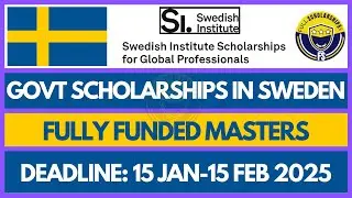 Study in Sweden - SI Global Scholarship 2025 Applications Open for University Admissions for Masters