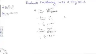 Evaluate the following limits if they exist - Differential Calculus