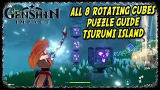 Tsurumi Island All 8 Rotating Cube Puzzles in Genshin Impact (Inazuma 2.2 Update)