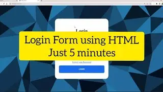 Animated Login Form using HTML & CSS only | No JavaScript or jQuery 