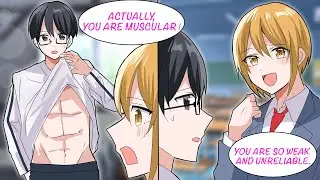 【Manga】Once A Gal In My Class Found Out I Was Muscular, Her Attitude Changed From Making Fun Of Me.