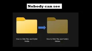How to Hide Files and  Folder in Windows 11 / 10/  8/ 7 | Step-by-Step Guide #folder #hide #windows