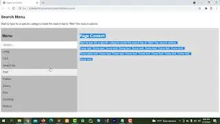 Html Search menu