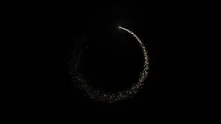 GOLDEN PARTICLE RING HD STOCK FOOTAGE
