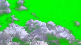 Real Clouds Time Lapse on a Green Screen Background