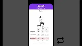 Quads exercise - id 20  Leg exercises 