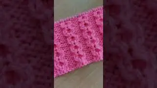 Объёмный узор спицами для шапочки, свитера, кофточки.