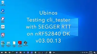 Ubinos - Testing cli_tester with SEGGER RTT on nRF52840 DK - v03.00.13