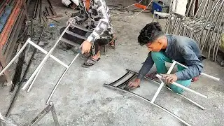 HOLLOW STEEL CHAIRS | MINIMALIST CHAIR | CURRENT CHAIR | Stainless steel Chair design Manufacturing