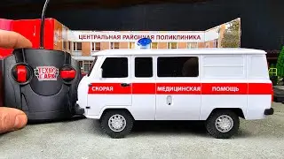 UAZ BUKHANKA ambulance with remote control! Technopark model. About cars