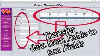 How to transfer data from JTable into TextFields in java netbeans. #java #netbeans #jtable #foryou
