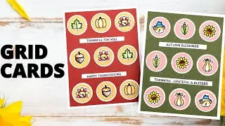 Fall Into Cardmaking With These Simple Grid Cards!