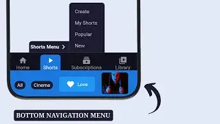 Extended Bottom Navigation Bar Menu In Flutter 