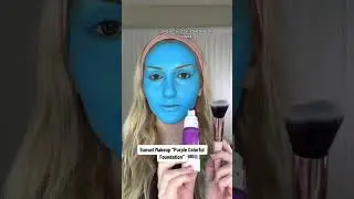 BLUE FOUNDATION with Colorful Concealer Makeup Look 🙈