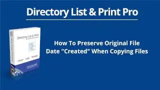 How To Preserve Original File Date 