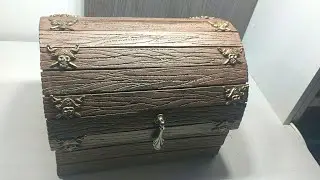 Как сделать сундук из картона своими руками. Cardboard chest.