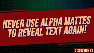 THE RIGHT WAY to REVEAL TEXT in After Effects! - Adobe After Effects Discussion