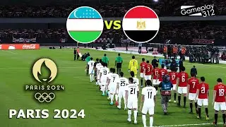 UZBEKISTAN vs EGYPT - Olymmpic Games Paris 2024 | Full Match All Goals |  PES Gameplay