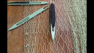 Knitting a fishing net. How to tie a net canvas with your own hands. Network for different uses.