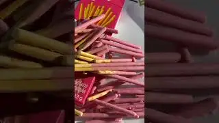 ASMR pocky sticks strawberry coated biscuits snacks | glico pocky Satisfying 