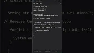 Reverse a String in #java|Code in| #tutorial #trending #commandprompt #coding
