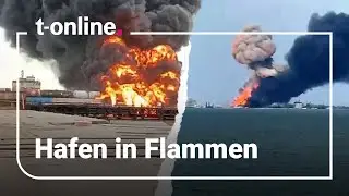 Kavkaz, Russland: Fähre geht in Flammen auf – meterhohe Rauchwolken