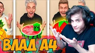 Влад А4 КТО ЛУЧШЕ ПОСТРОИТ ДОМ ИЗ ФРУКТОВ ЧЕЛЛЕНДЖ ! Реакция на Влада А4