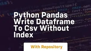 python pandas write dataframe to csv without index