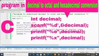 How to convert decimal number into octal and hexadecimal number system(part_11).