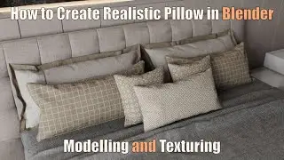 How to Create Realistic Cushion or Pilliow in Blenedr  Modelling and Procedual texturing2