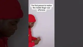 The first person to realize the middle finger was offensive 😂