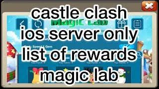 Castle Clash Magic Lab All Codes Ios List of Rewards