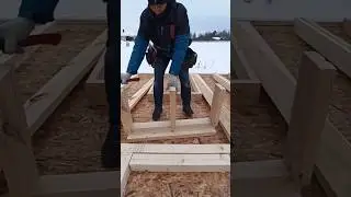 Жилая Баня 50м². Часть5. Сборка оконного проема.