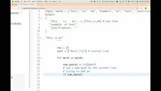 Text Justification - Leetcode 68 - Python