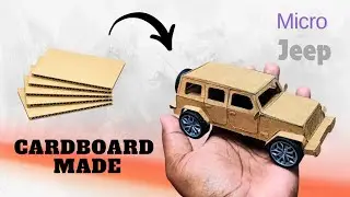 How to Easily Make WRANGLER JEEP / THAR from cardboard. Micro car built using cardboard #diy