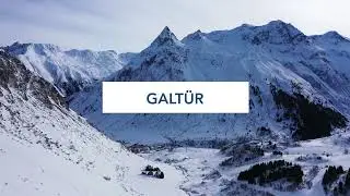 Drohnenflug über das Skigebiet Galtür