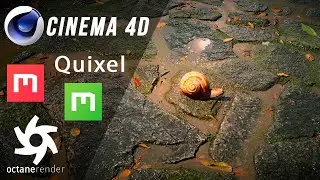Octane Render + Cinema 4D Realistic scene in 10 minutes | Quixel Mixer + Megascans