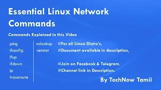 Basic Linux Networking Commands in Tamil by TechNowTamil