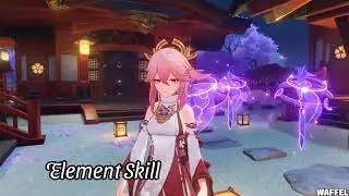Yae Miko Gameplay & Signature Weapon (Detail Multiplier Damage) - Genshin Impact Patch 2.5