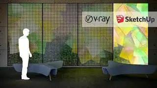 SketchUp and V-Ray Tutorial - How to Model and Render TV, Media, LED Screen