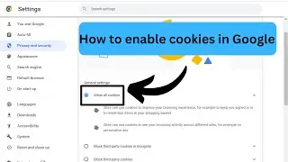 How to enable cookies on google chrome