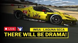 Ready for some multiclass DRAMA? | IMSA @ Laguna Seca | iRacing