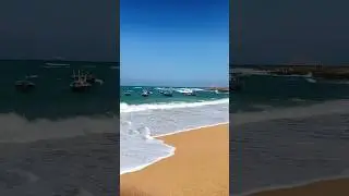 Golden Sand with Sea Green Waves 🌊 