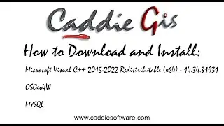 Caddie GIS Associated files installation guide