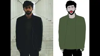 I Made An Art of Myself In Photoshop With Pen tool in 3 Hours ,First Try.