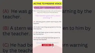 Active and Passive Voice in English | Learn with Quiz Questions and Answers