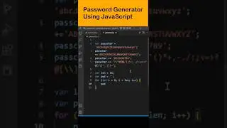 Password Generator Using Javascript 