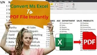 How To Covert Ms. Excel To PDF Instantly #Covert Excel To PDF Inside Excel Worksheet