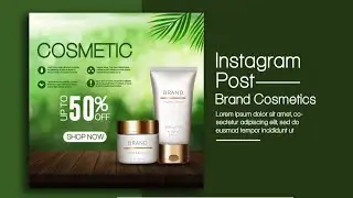 How to Create a Cosmetics Banner Design  Photoshop Tutorial 2022